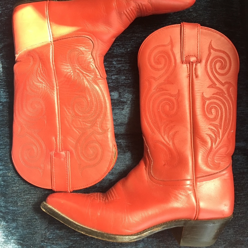 Red cowboy boots
